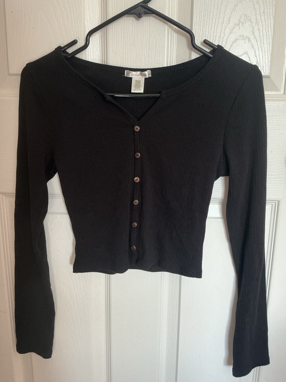 BOZZOLO cropped long sleeve top
